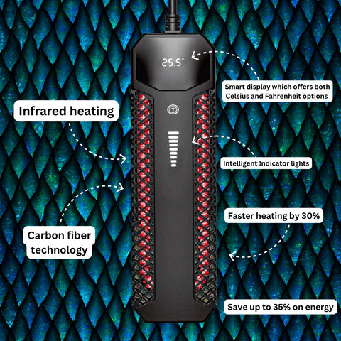 Adjustable Carbon Aquarium Heater 100W-500W (USA 110V)