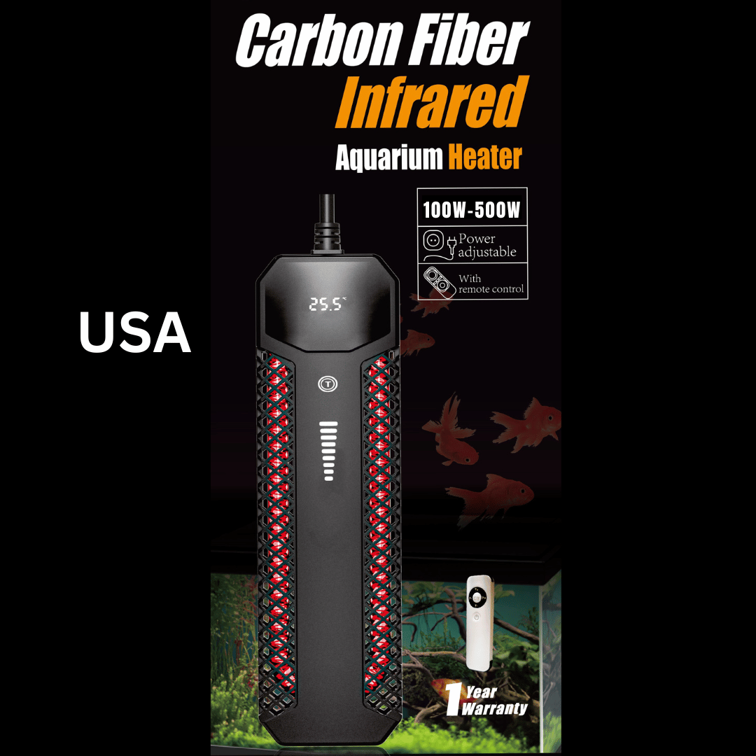 Adjustable Carbon Aquarium Heater 100W-500W (USA 110V)